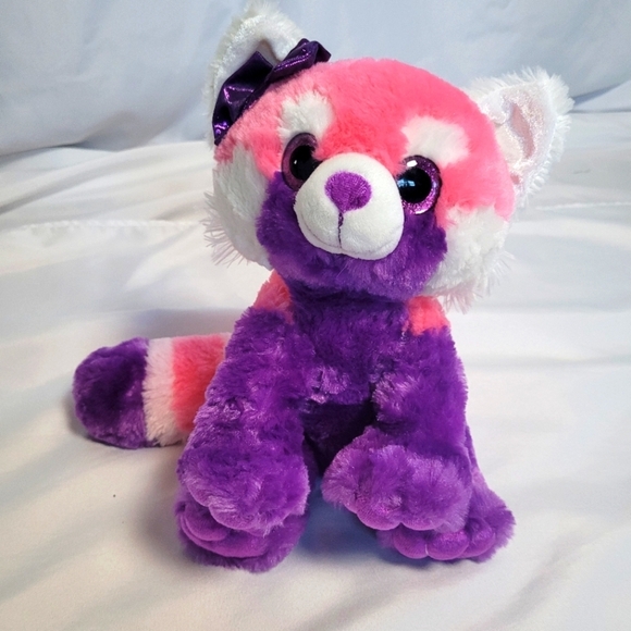 Wild Republic Sweet & Sassy Pink/Purple Red Panda Plush Stuffed Animal Toy - Picture 1 of 11